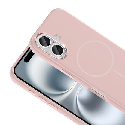 Apple iPhone 16 Kılıf M-Safe Şarj Özellikli Metal Kamera Çerçeveli Zore Edi Silikon Kapak