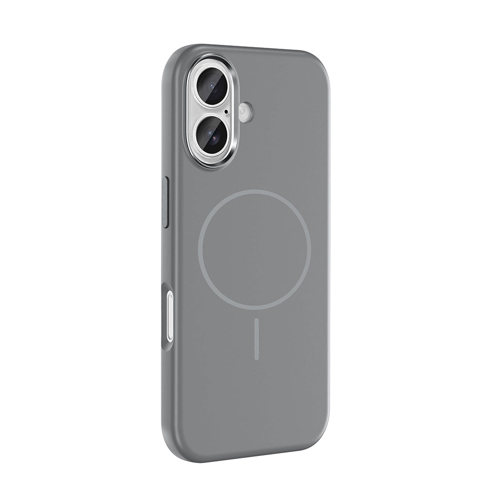Apple iPhone 16 Kılıf M-Safe Şarj Özellikli Metal Kamera Çerçeveli Zore Edi Silikon Kapak