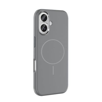 Apple iPhone 16 Kılıf M-Safe Şarj Özellikli Metal Kamera Çerçeveli Zore Edi Silikon Kapak