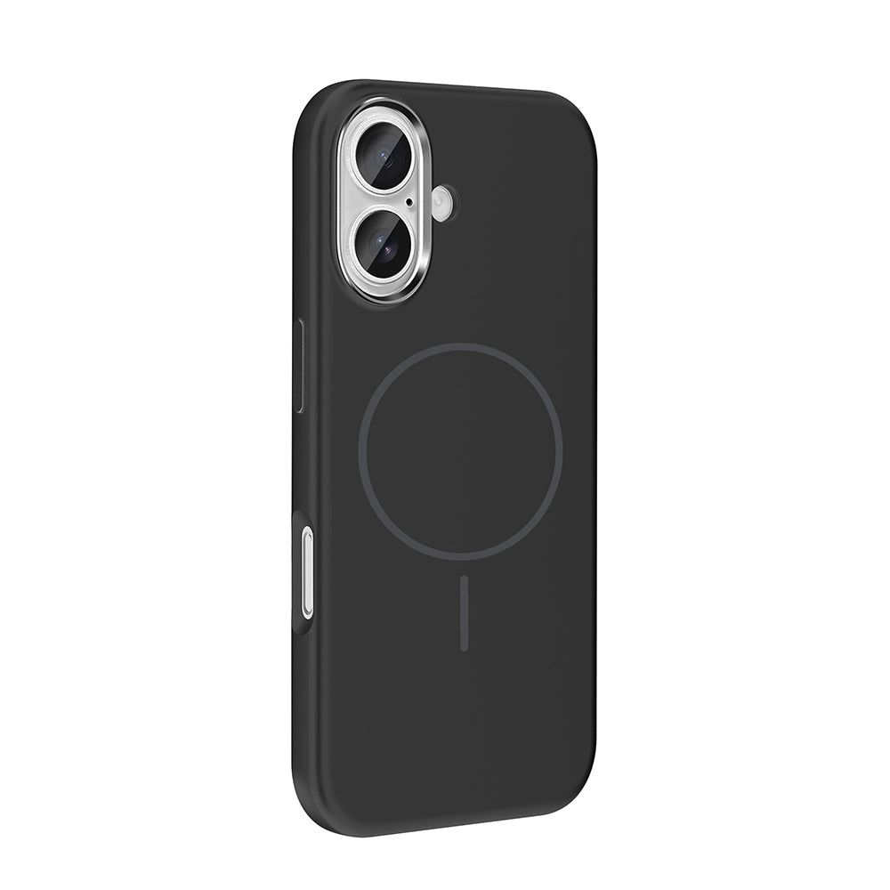 Apple iPhone 16 Kılıf M-Safe Şarj Özellikli Metal Kamera Çerçeveli Zore Edi Silikon Kapak