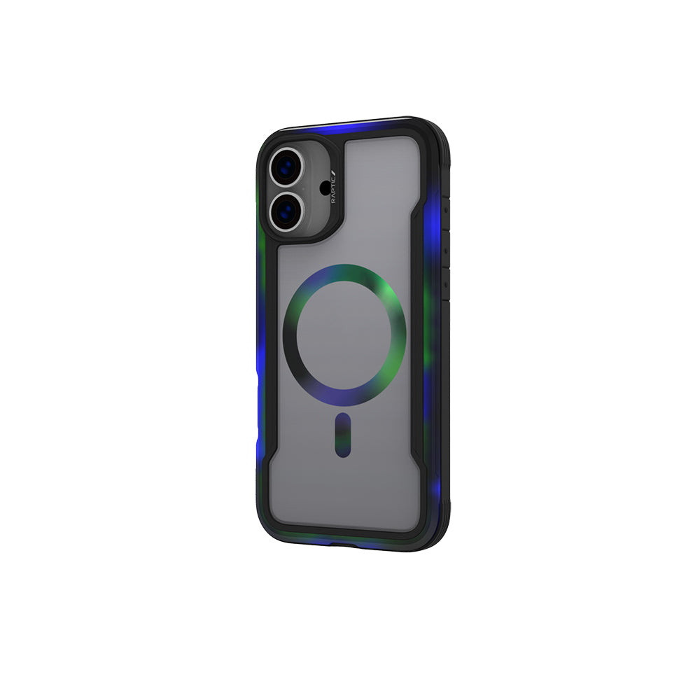 iPhone 16 Kılıf M-safe Şarj Özellikli Airbagli Raptic Shield 2.0 Serisi Şeffaf Arka Yüzey Kapak