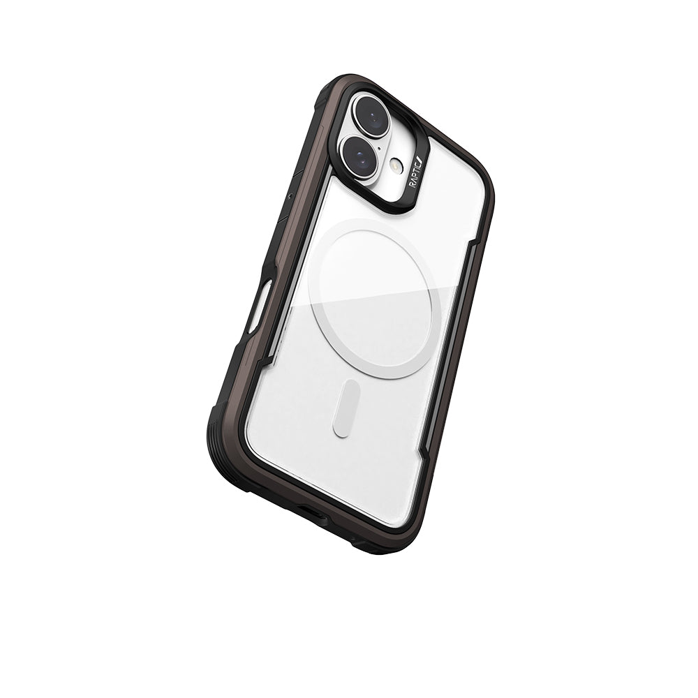iPhone 16 Kılıf M-safe Şarj Özellikli Airbagli Raptic Shield Serisi Şeffaf Arka Yüzey Kapak