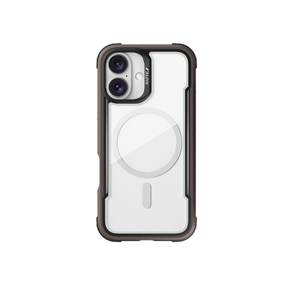 iPhone 16 Kılıf M-safe Şarj Özellikli Airbagli Raptic Shield Serisi Şeffaf Arka Yüzey Kapak