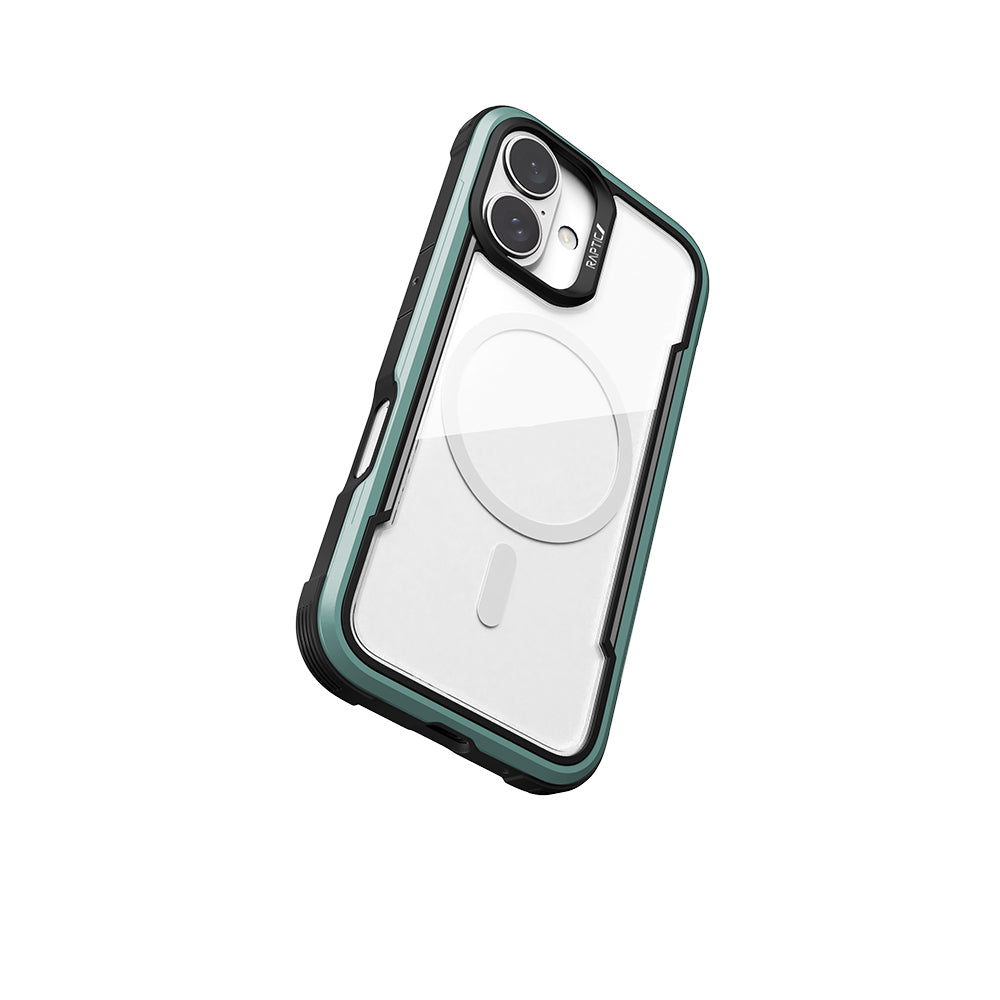 iPhone 16 Kılıf M-safe Şarj Özellikli Airbagli Raptic Shield Serisi Şeffaf Arka Yüzey Kapak