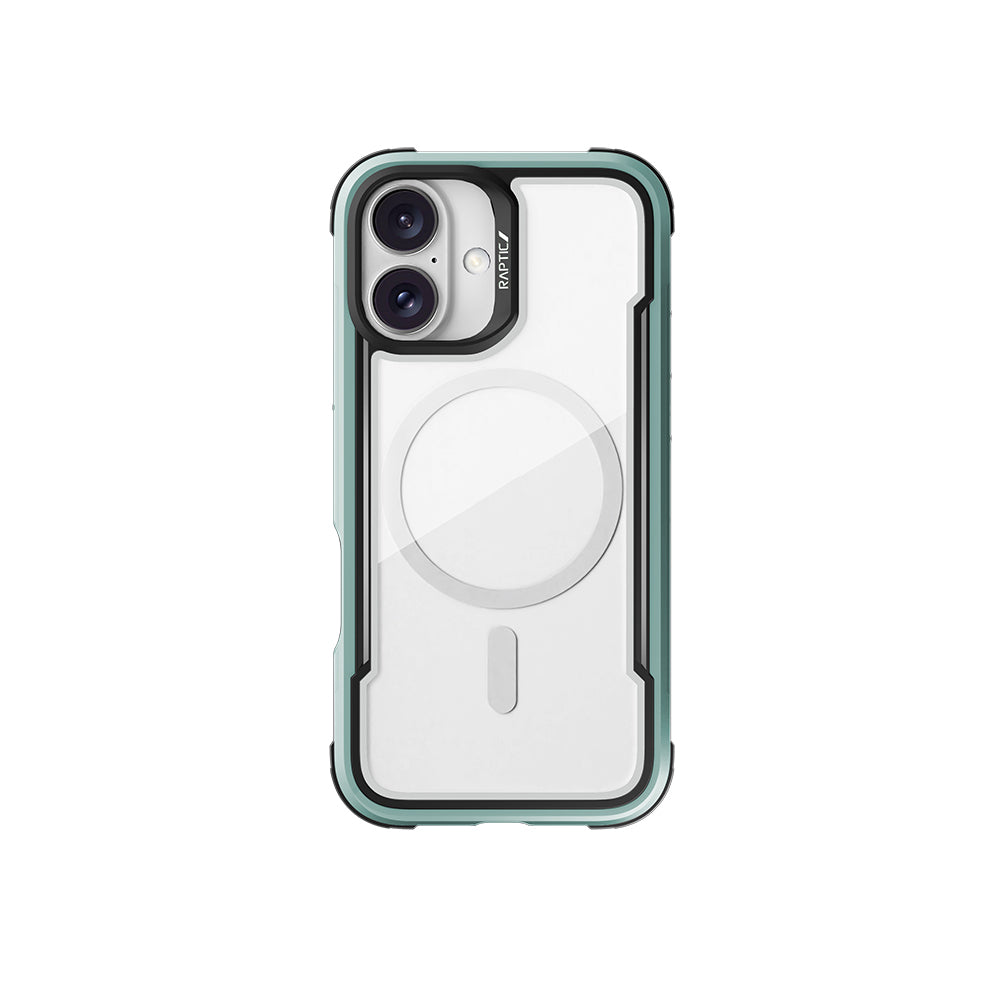 iPhone 16 Kılıf M-safe Şarj Özellikli Airbagli Raptic Shield Serisi Şeffaf Arka Yüzey Kapak