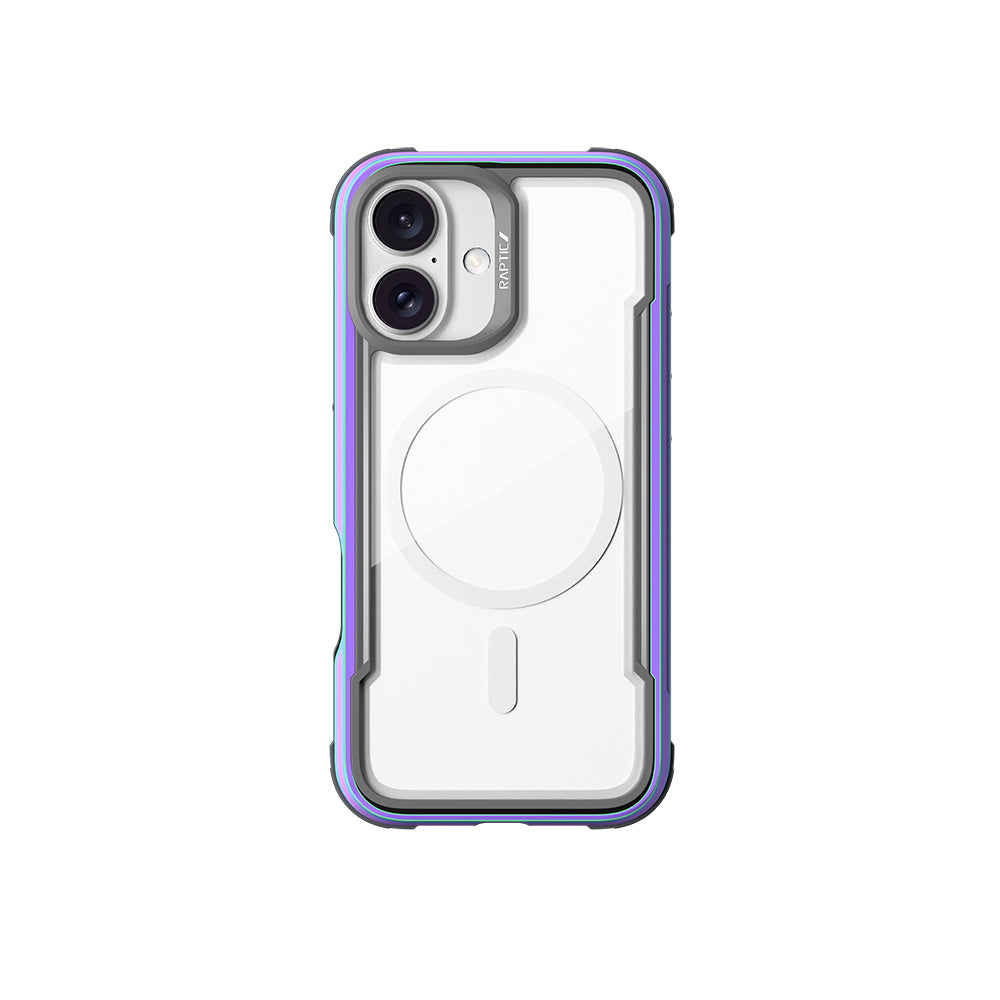 iPhone 16 Kılıf M-safe Şarj Özellikli Airbagli Raptic Shield Serisi Şeffaf Arka Yüzey Kapak