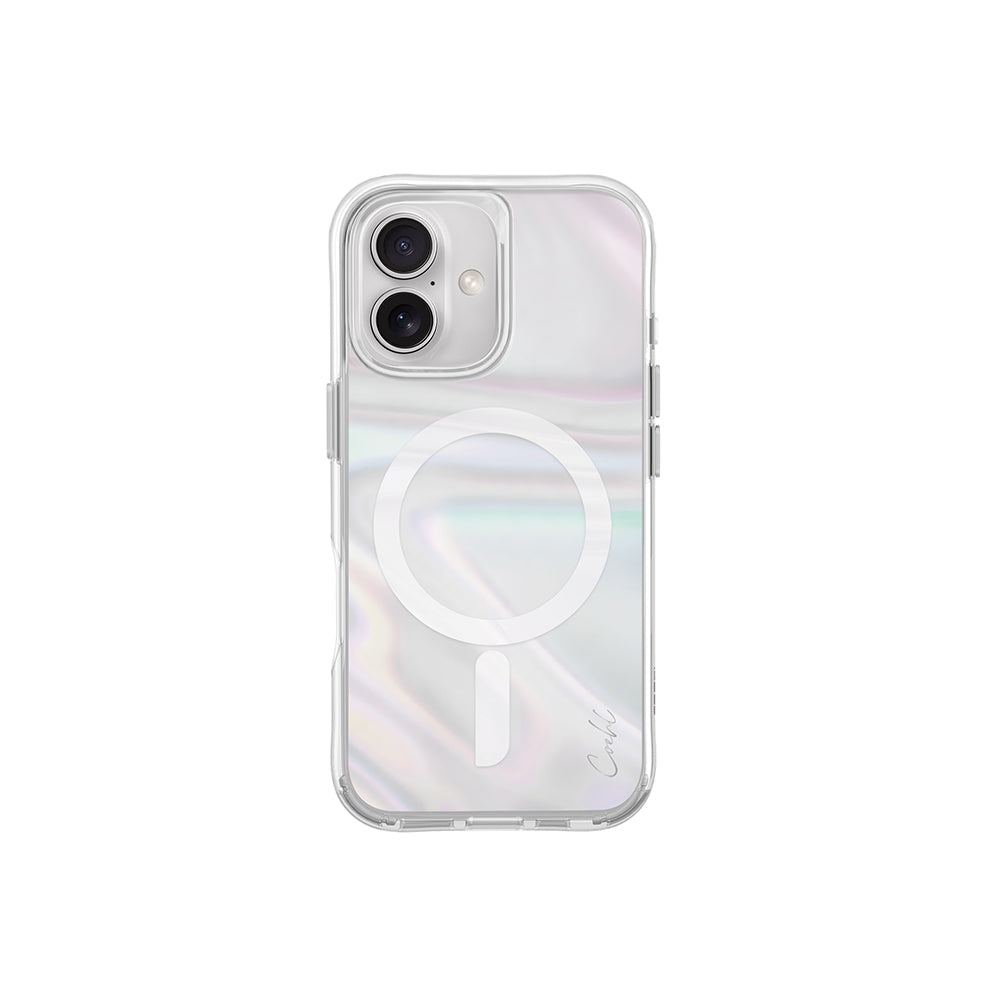 iPhone 16 Kılıf M-safe Şarj Özellikli Holografik Şeffaf Arka Yüzey Coehl Savon Kapak