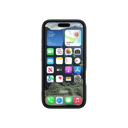 Apple iPhone 16 Kılıf M-safe Şarj Özellikli Karbon Fiber Görünümlü Zore Antina Kapak