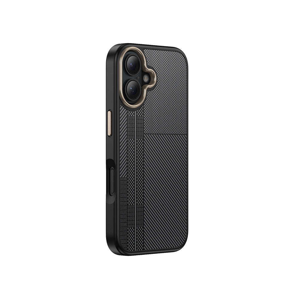Apple iPhone 16 Kılıf M-safe Şarj Özellikli Karbon Fiber Görünümlü Zore Antina Kapak