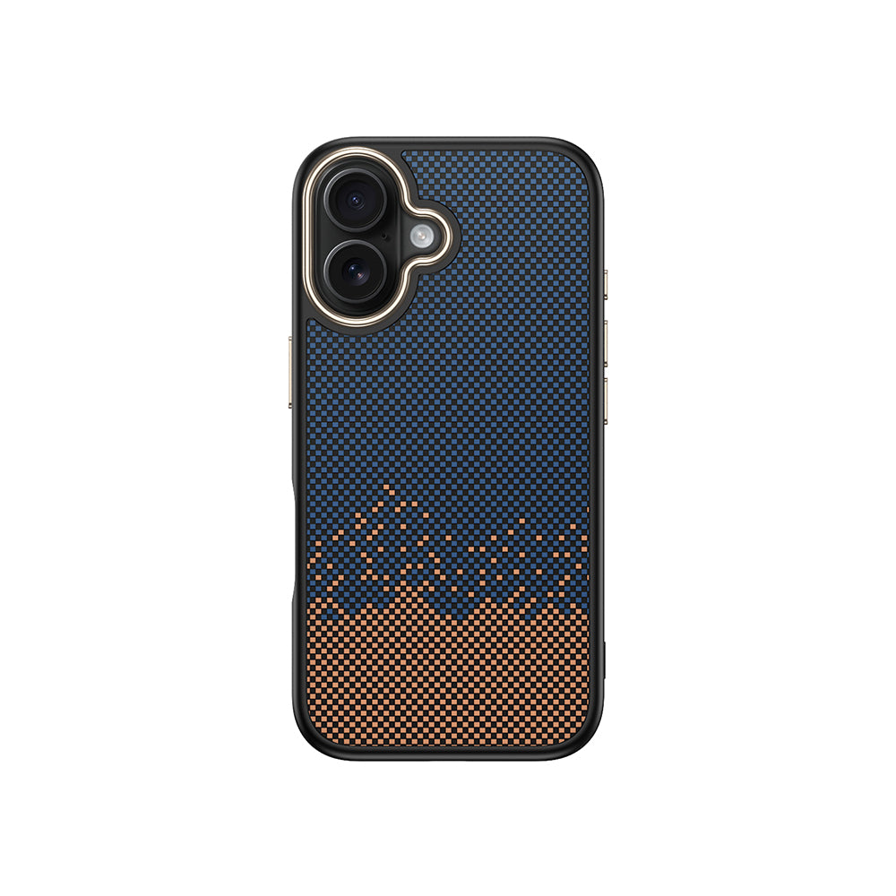 Apple iPhone 16 Kılıf M-safe Şarj Özellikli Karbon Fiber Görünümlü Zore Antina Kapak