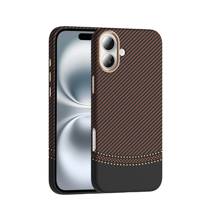 Apple iPhone 16 Kılıf M-safe Şarj Özellikli Karbon Fiber Görünümlü Zore Gros Kapak