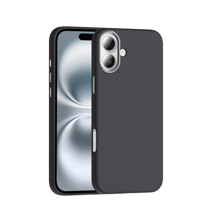 Apple iPhone 16 Kılıf M-safe Şarj Özellikli Karbon Fiber Görünümlü Zore Gros Kapak