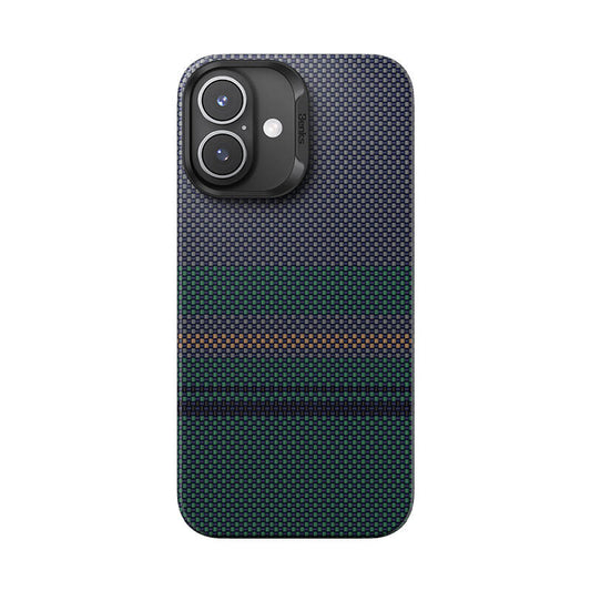 iPhone 16 Kılıf M-safe Şarj Özellikli Karbon Fiber Tasarımlı Benks Aurora ArmorAir Kevlar Kapak