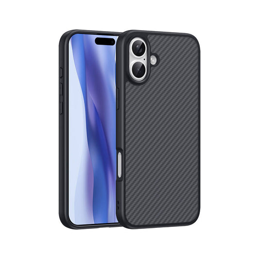 Apple iPhone 16 Kılıf M-safe Şarj Özellikli Karbon Fiber Tasarımlı Zore Elnino Kapak