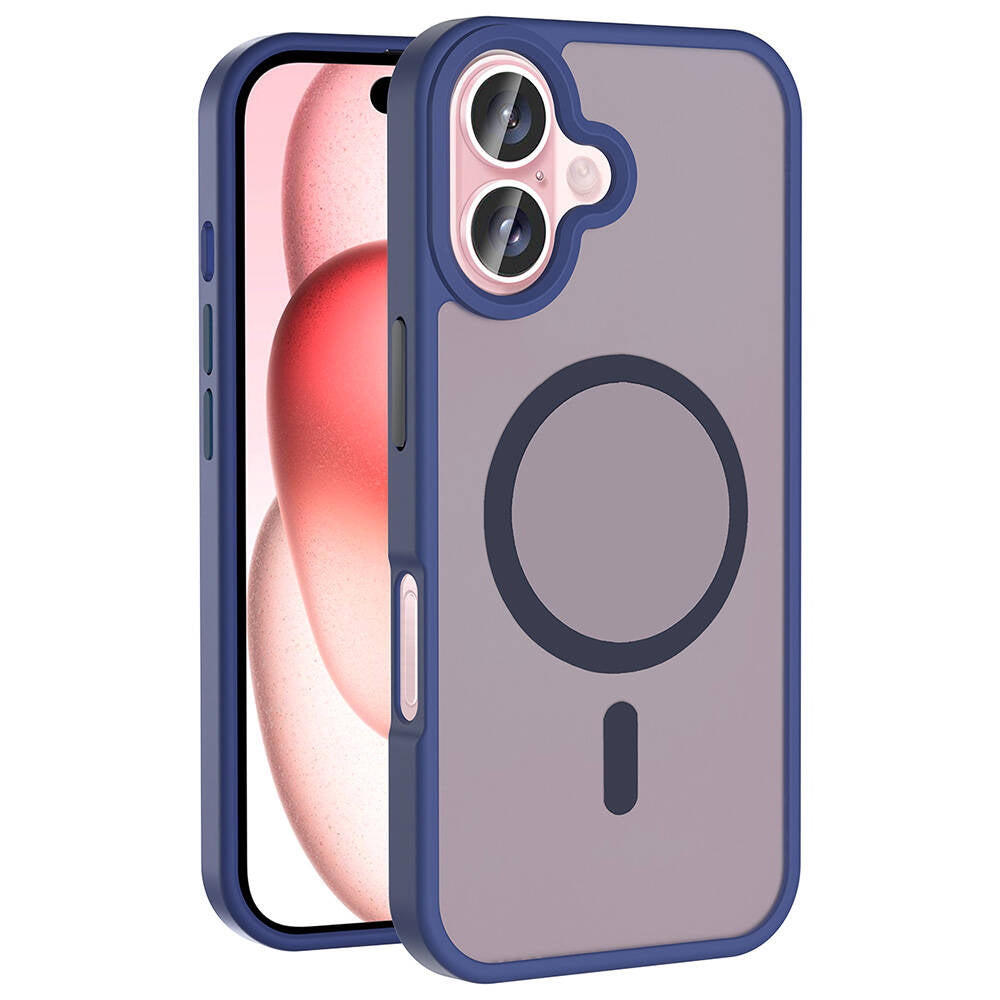 Apple iPhone 16 Kılıf M-safe Şarj Özellikli Mat Arka Yüzey Zore Sio Kapak