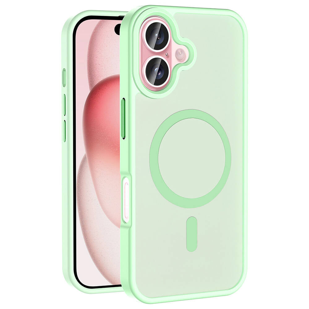 Apple iPhone 16 Kılıf M-safe Şarj Özellikli Mat Arka Yüzey Zore Sio Kapak