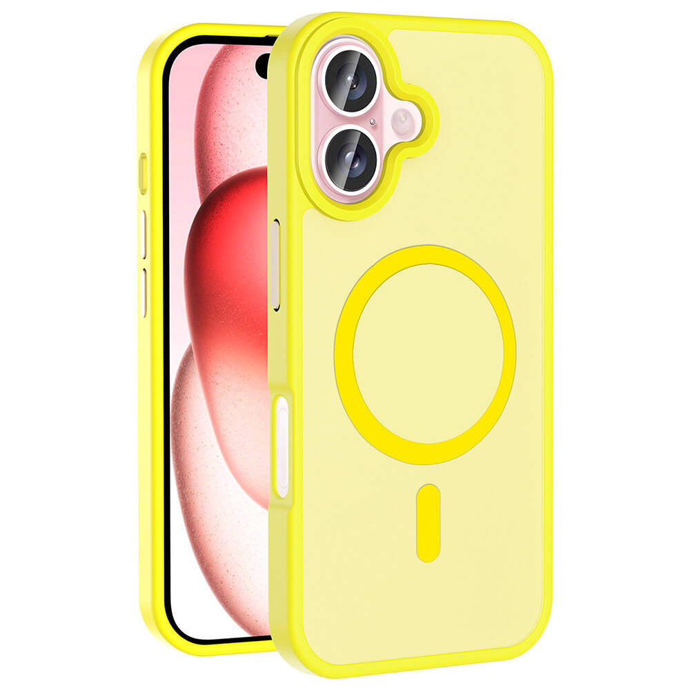 Apple iPhone 16 Kılıf M-safe Şarj Özellikli Mat Arka Yüzey Zore Sio Kapak