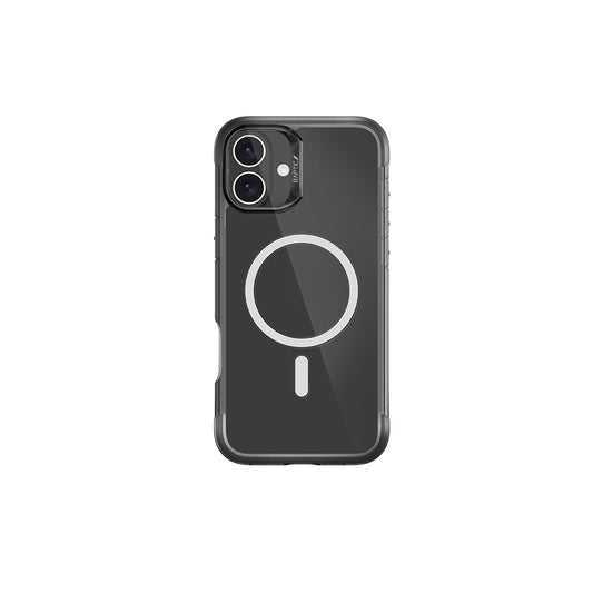 iPhone 16 Kılıf M-safe Şarj Özellikli Raptic Air Serisi Airbag Tasarımlı Metal Köşelikli Şeffaf Kapak