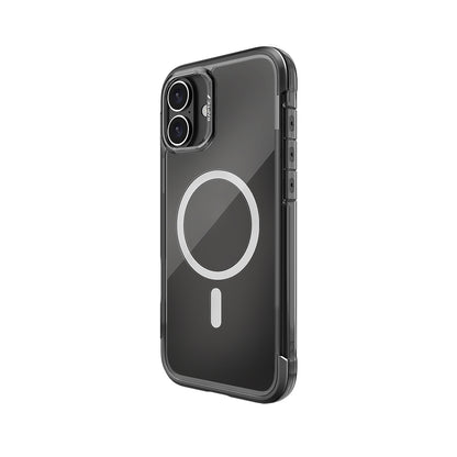 iPhone 16 Kılıf M-safe Şarj Özellikli Raptic Air Serisi Airbag Tasarımlı Metal Köşelikli Şeffaf Kapak