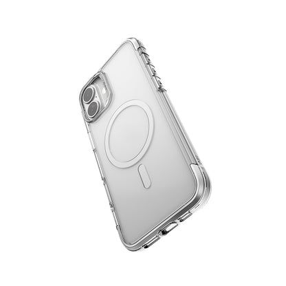 iPhone 16 Kılıf M-safe Şarj Özellikli Raptic Air Serisi Airbag Tasarımlı Metal Köşelikli Şeffaf Kapak