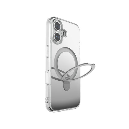 iPhone 16 Kılıf M-safe Şarj Özellikli Raptic Air Stand Serisi Aynalı Arka Yüzey Standlı Kapak
