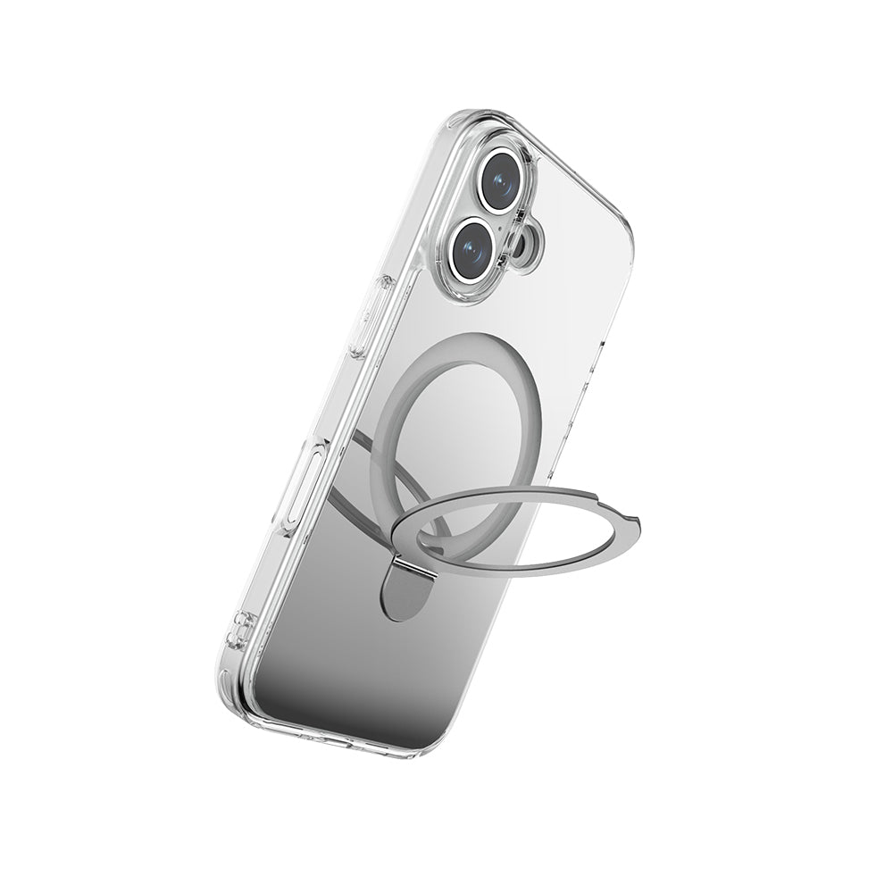 iPhone 16 Kılıf M-safe Şarj Özellikli Raptic Air Stand Serisi Aynalı Arka Yüzey Standlı Kapak