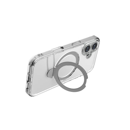 iPhone 16 Kılıf M-safe Şarj Özellikli Raptic Air Stand Serisi Buzlu Transparan Tasarımlı Standlı Kapak