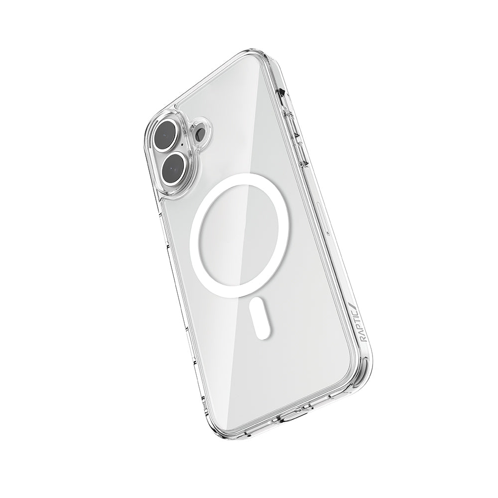 iPhone 16 Kılıf M-safe Şarj Özellikli Raptic Crystal M-safe Serisi Şeffaf Kapak