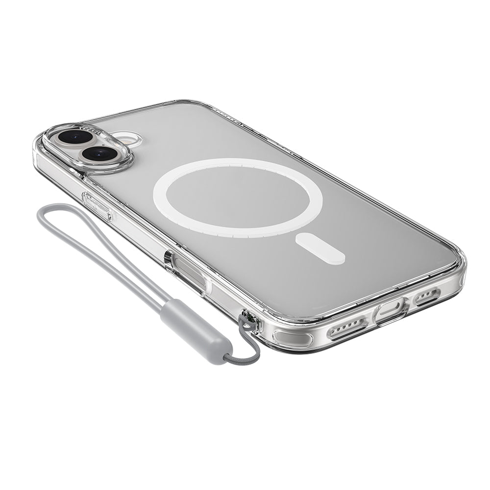 iPhone 16 Kılıf M-safe Şarj Özellikli Raptic Crystal M-safe Serisi Şeffaf Kapak