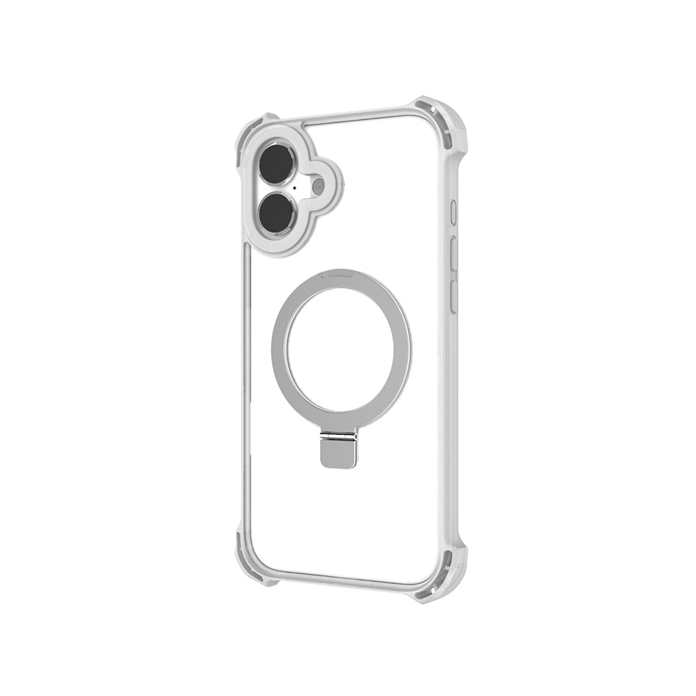 iPhone 16 Kılıf M-safe Şarj Özellikli Raptic Dual Serisi Şeffaf Standlı Kapak