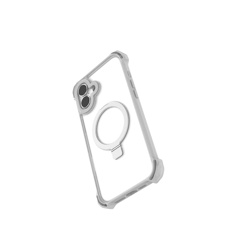 iPhone 16 Kılıf M-safe Şarj Özellikli Raptic Dual Serisi Şeffaf Standlı Kapak