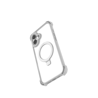 iPhone 16 Kılıf M-safe Şarj Özellikli Raptic Dual Serisi Şeffaf Standlı Kapak