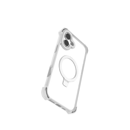 iPhone 16 Kılıf M-safe Şarj Özellikli Raptic Dual Serisi Şeffaf Standlı Kapak