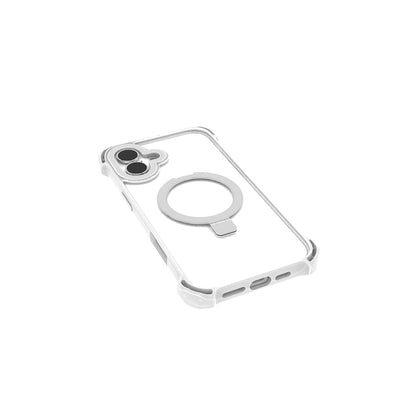 iPhone 16 Kılıf M-safe Şarj Özellikli Raptic Dual Serisi Şeffaf Standlı Kapak