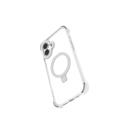 iPhone 16 Kılıf M-safe Şarj Özellikli Raptic Dual Serisi Şeffaf Standlı Kapak