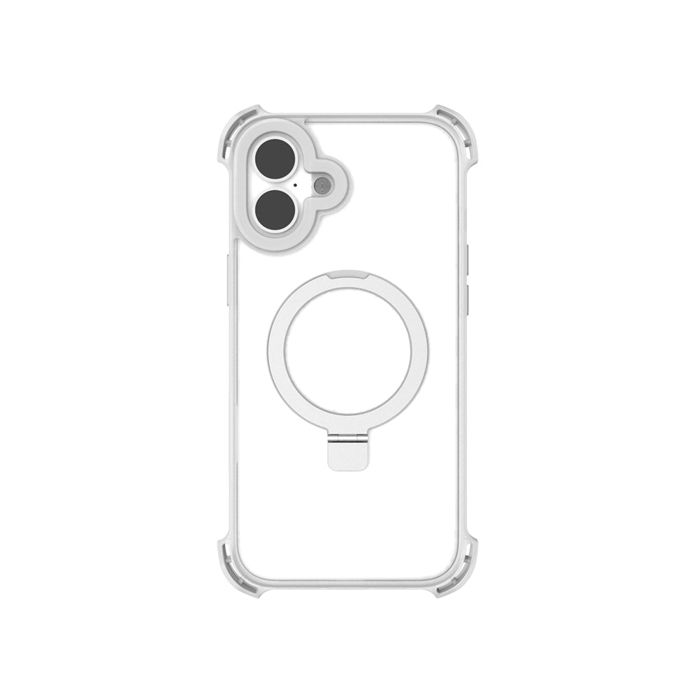 iPhone 16 Kılıf M-safe Şarj Özellikli Raptic Dual Serisi Şeffaf Standlı Kapak
