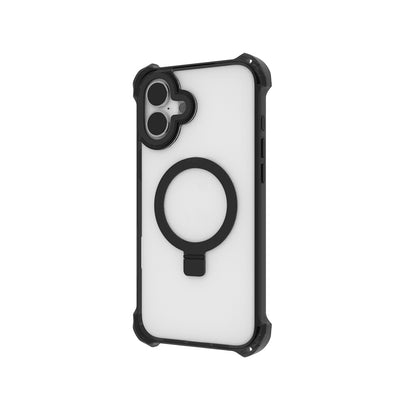 iPhone 16 Kılıf M-safe Şarj Özellikli Raptic Dual Serisi Şeffaf Standlı Kapak