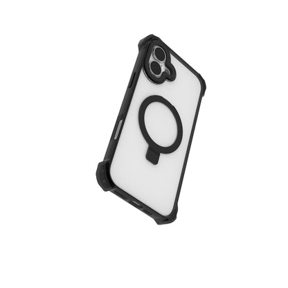 iPhone 16 Kılıf M-safe Şarj Özellikli Raptic Dual Serisi Şeffaf Standlı Kapak
