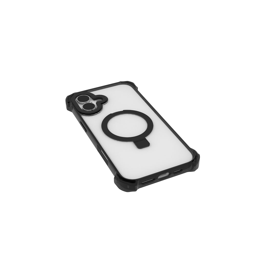 iPhone 16 Kılıf M-safe Şarj Özellikli Raptic Dual Serisi Şeffaf Standlı Kapak