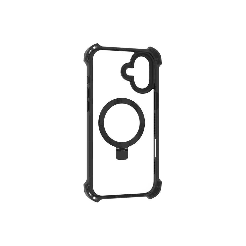 iPhone 16 Kılıf M-safe Şarj Özellikli Raptic Dual Serisi Şeffaf Standlı Kapak