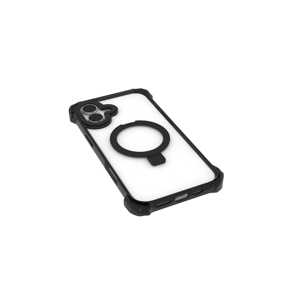 iPhone 16 Kılıf M-safe Şarj Özellikli Raptic Dual Serisi Şeffaf Standlı Kapak