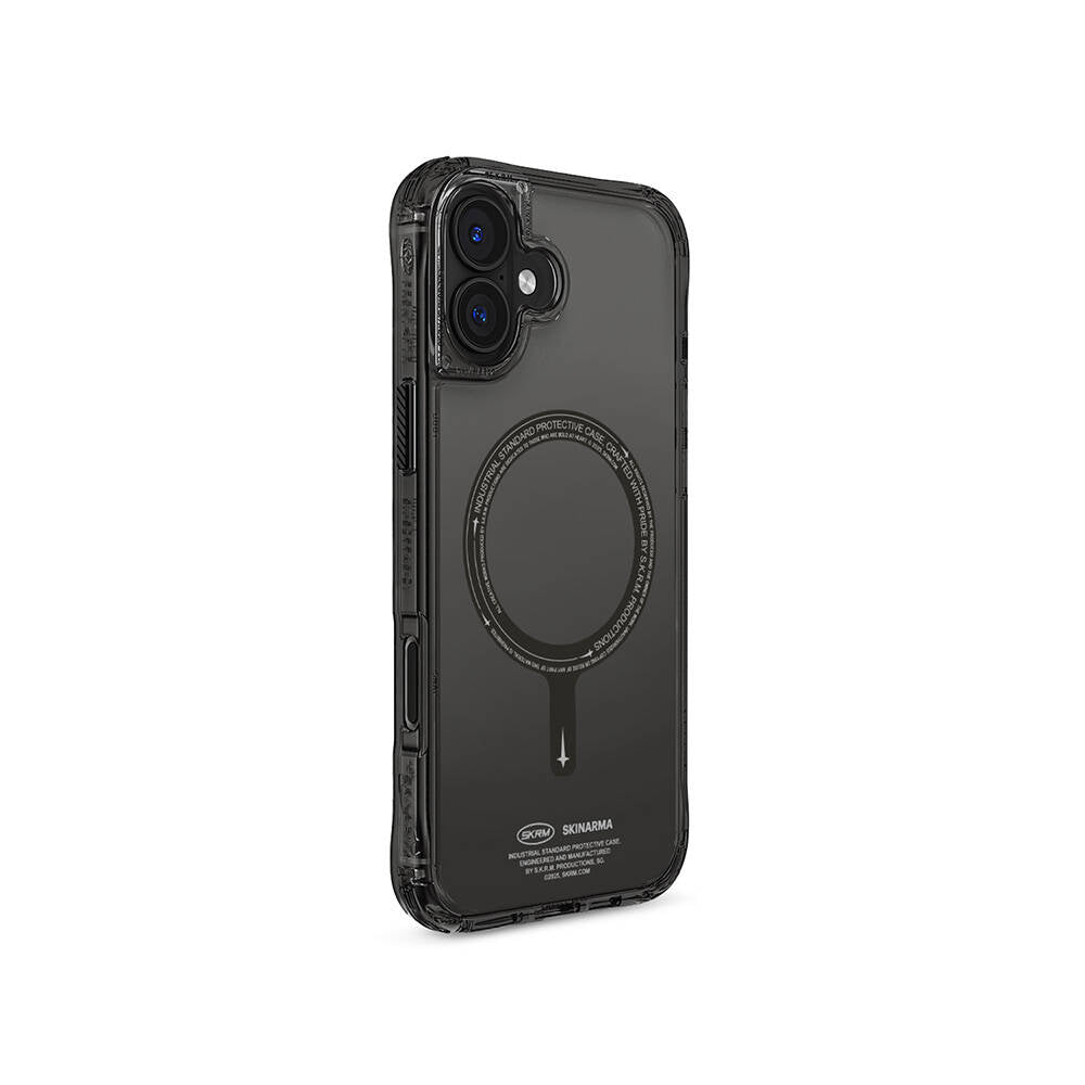iPhone 16 Kılıf M-safe Şarj Özellikli Şeffaf Airbag Tasarımlı Skinarma Saido Kapak