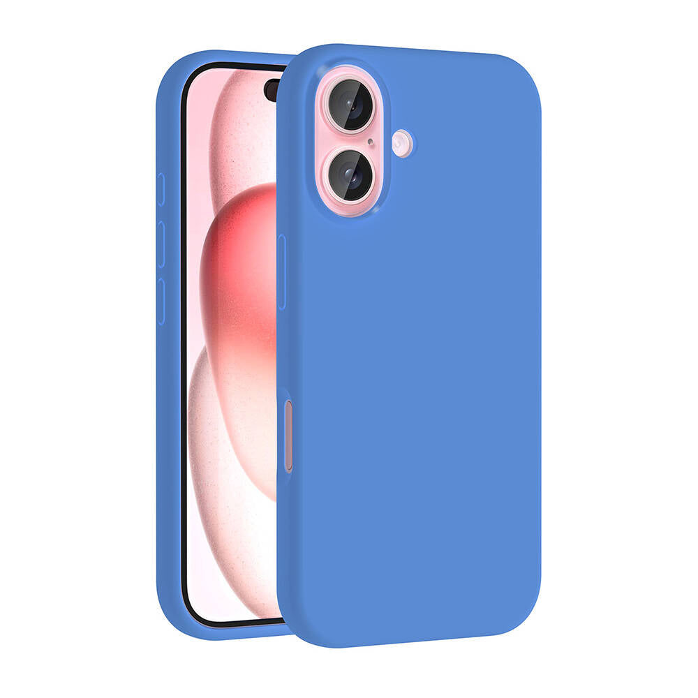 Apple iPhone 16 Kılıf M-safe Şarj Özellikli Sıvı Teknolojili Silinebilir Sert Zore Kivi Kapak
