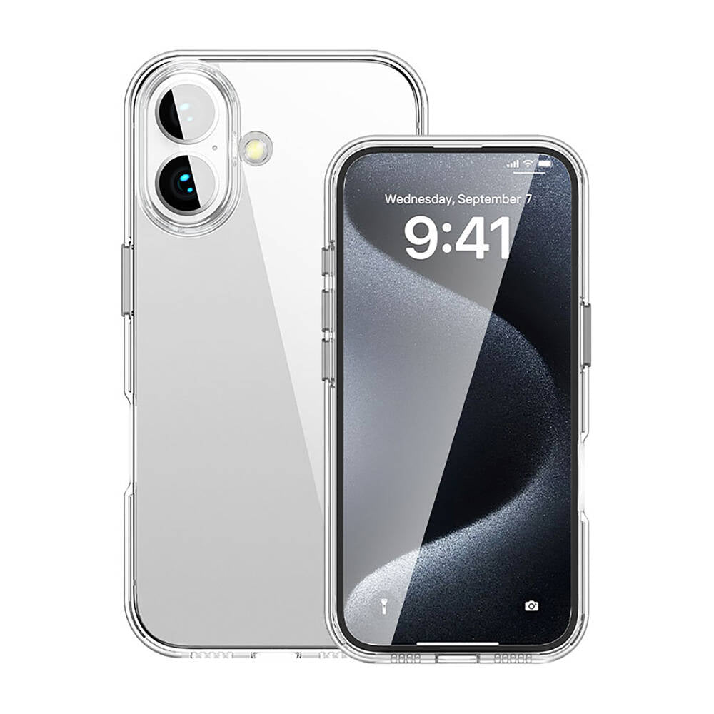 iPhone 16 Kılıf M-safe Şarj Özellikli Transparan Sert PC Wlons Pita Kapak