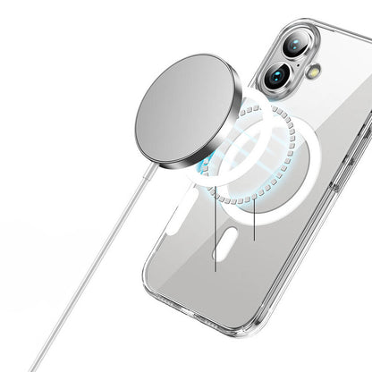 iPhone 16 Kılıf M-safe Şarj Özellikli Transparan Sert PC Wlons Pita Kapak