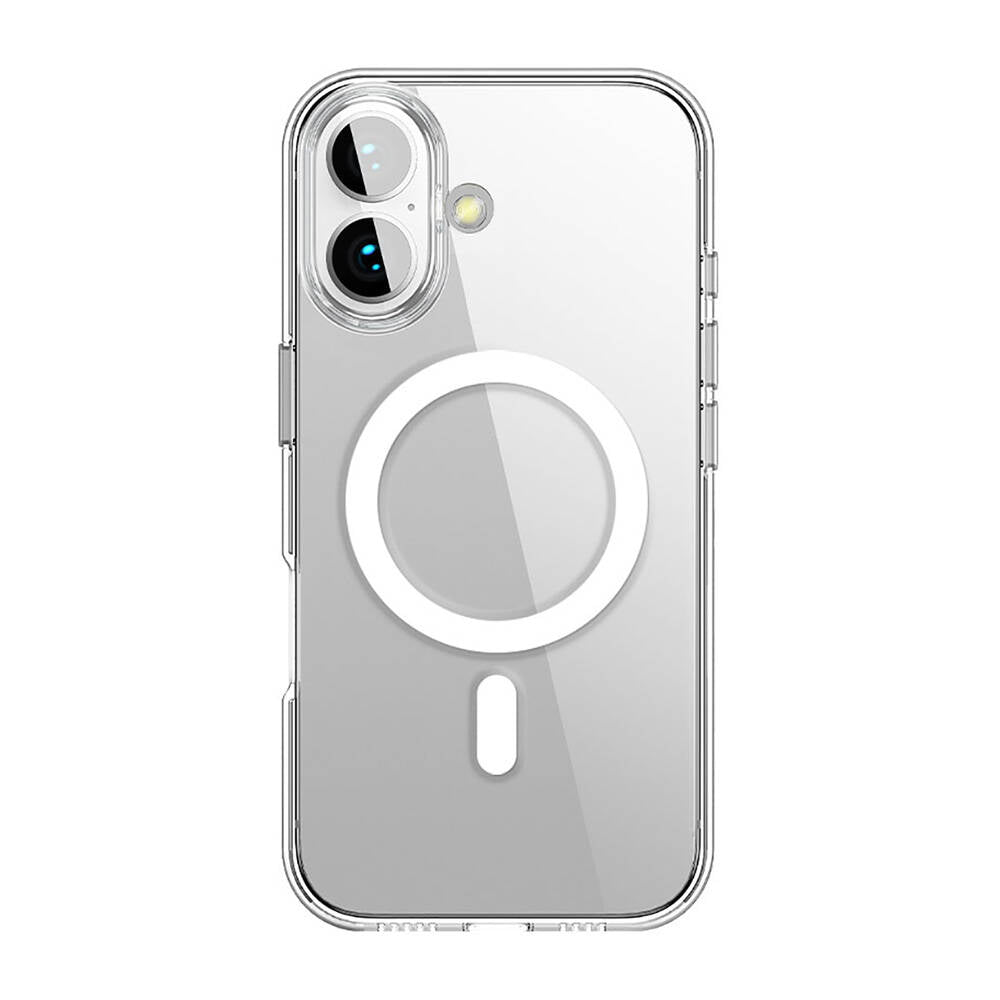 iPhone 16 Kılıf M-safe Şarj Özellikli Transparan Sert PC Wlons Pita Kapak