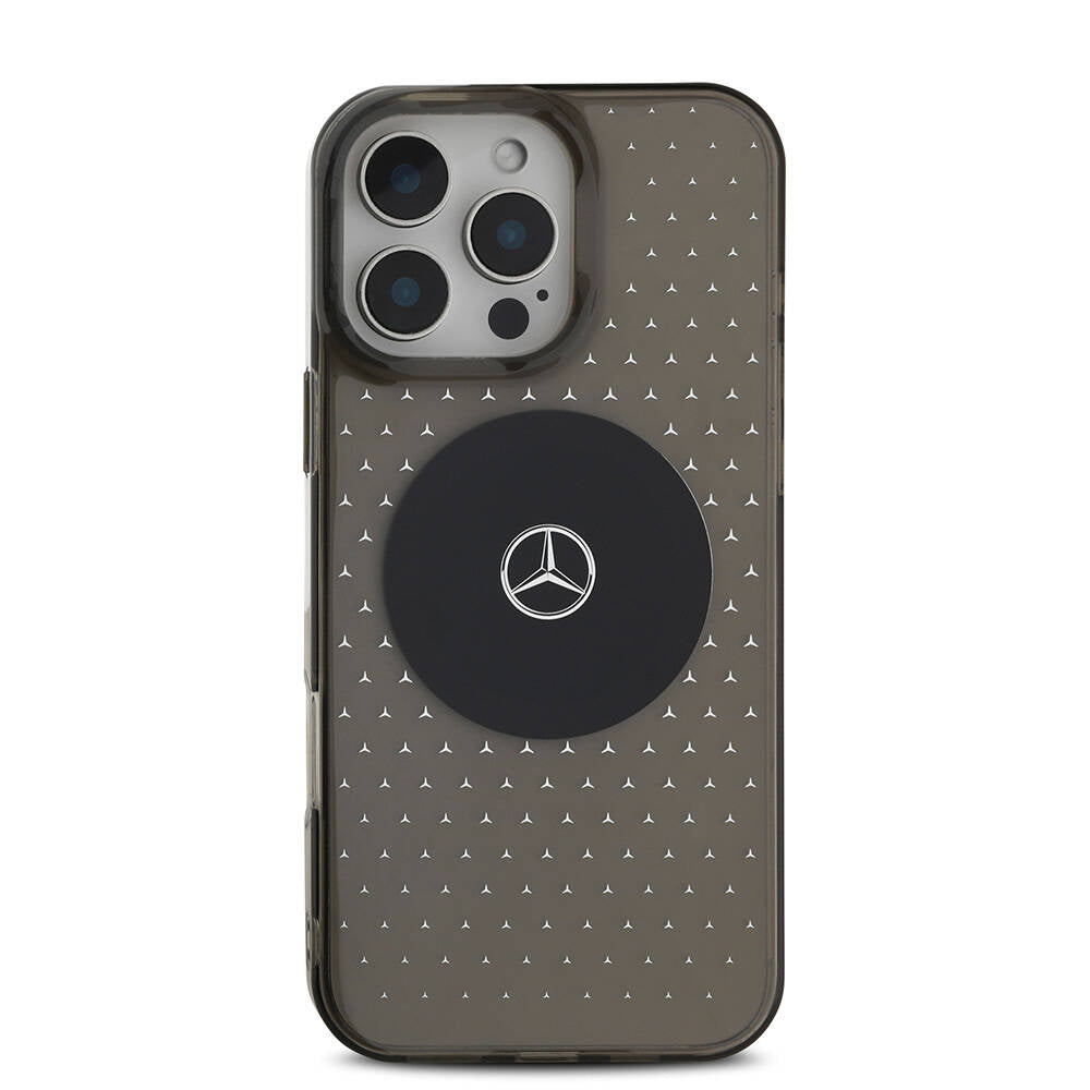 iPhone 16 Pro Max Kılıf Mercedes Benz Orjinal Lisanslı M-safe Şarj Özellikli Yıldız Desenli Transparan Kapak