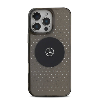 iPhone 16 Pro Max Kılıf Mercedes Benz Orjinal Lisanslı M-safe Şarj Özellikli Yıldız Desenli Transparan Kapak