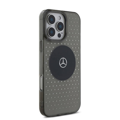 iPhone 16 Pro Max Kılıf Mercedes Benz Orjinal Lisanslı M-safe Şarj Özellikli Yıldız Desenli Transparan Kapak