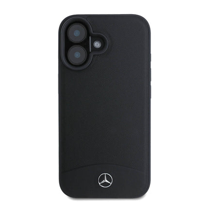 iPhone 16 Kılıf Mercedes Benz Orjinal Lisanslı M-safe Şarj Özellikli Dokulu ve Düz Deri Kapak
